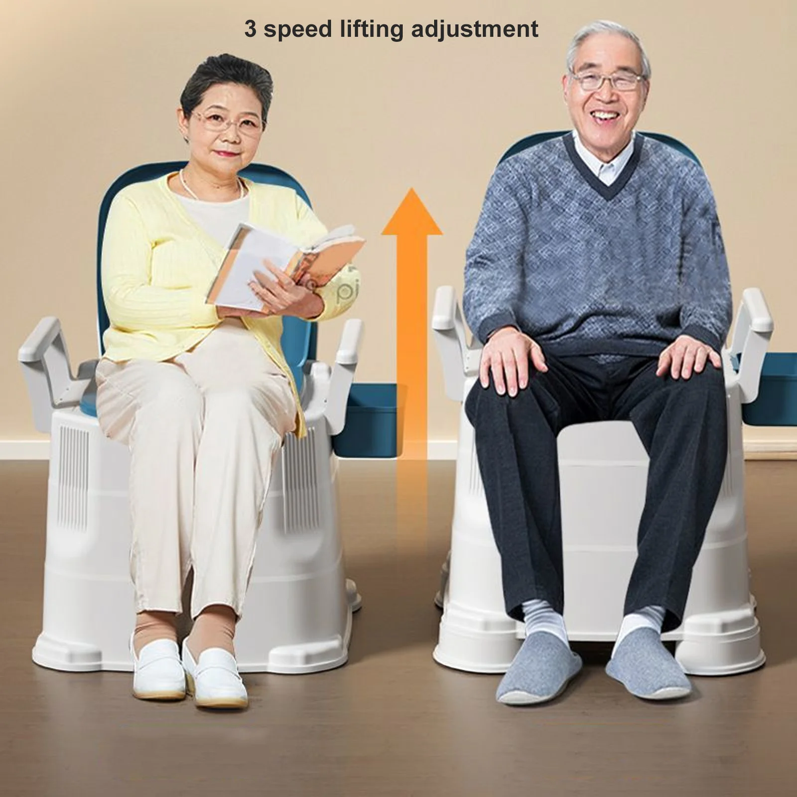 

Прикроватный комод, портативный туалетный стул с 3-мя регулировками по высоте, нескользящий.