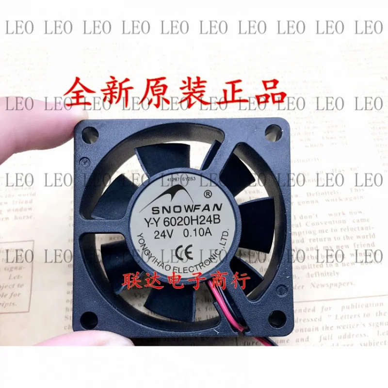 

SS For SNOWFAN Y-Y6020H24B 24V 0.1A 6020 6CM 2-Wire DC Cooling Fan