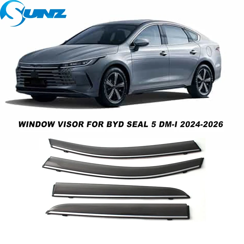 

Car Side Window Deflector Window Visor For BYD SEAL 5 DM-i 2024 2025 2026 Auto Wind Shields Sun Rain Shield Guards