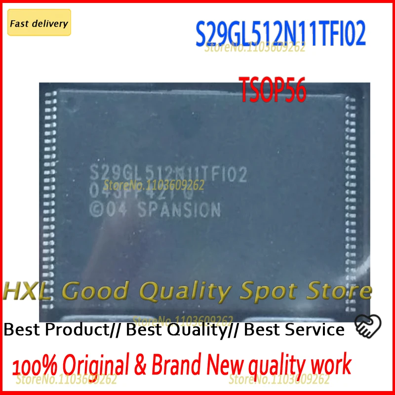 Original Genuine 10pcs/lot S29GL512N11TFI020 S29GL512N11TFI02 S29GL512N11TFI S29GL512 TSOP-56  in stock ic