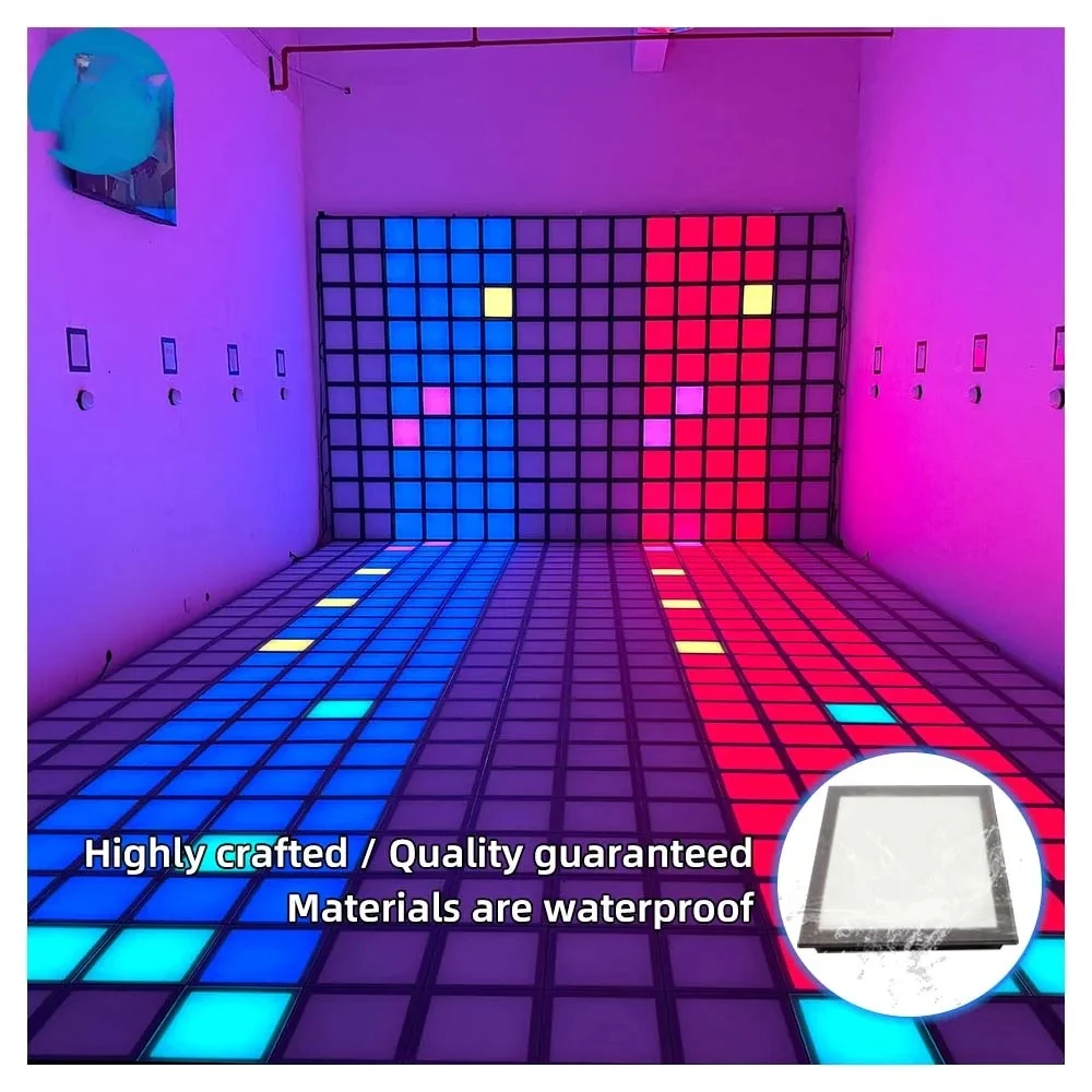 Interactive Light Emitting Diode Dance Floor Projector System for Kids Indoor and Outdoor Activation Games Projection Games