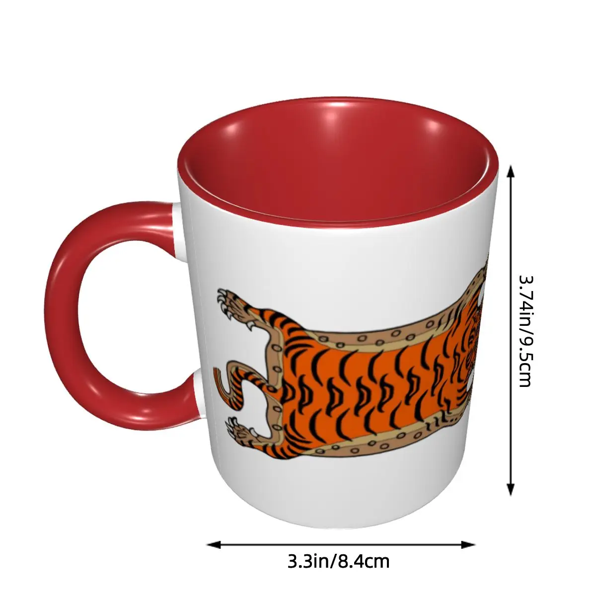 Tibetan Tiger Rug Mug Funny Ceramic Coffee Cups Tea Mugs Milk Cup Drinkware Gifts for Friends