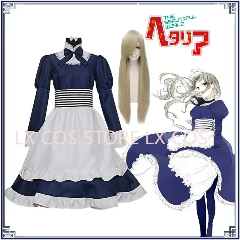 Nataliya Arlovskaya костюмы для косплея платье аниме Axis Powers Hetalia косплей костюм Беларусь комплект Хэллоуин платье горничной фартук