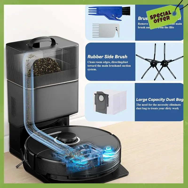 ABGP-untuk Yeedi Lantai 3 Stasiun Robot Penyedot Debu Sikat Sisi Utama Aksesori Suku Cadang Kain Pel