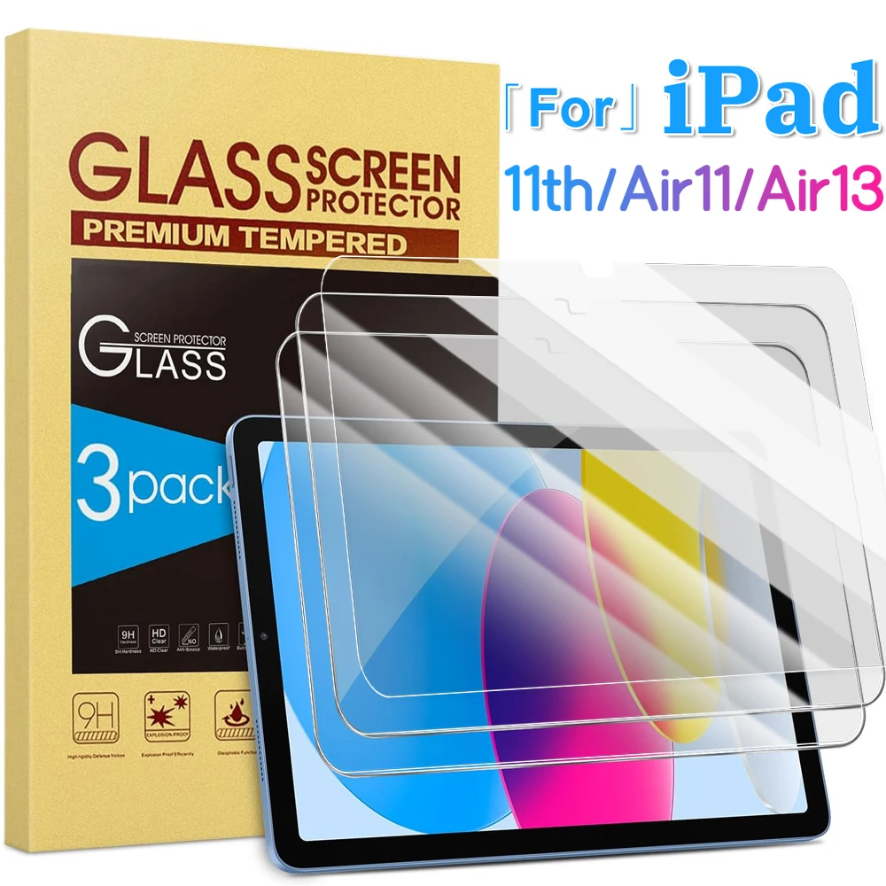1/3PCS For Ipad 11th Generation Tempered Glass HD Screen Protector for ipad 11 Gen A16 2025 Air11/Air13 M3 9H Film Accessories
