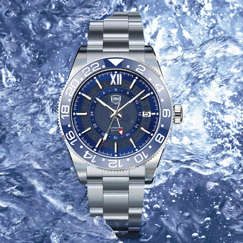 LOBINNI Luxury 316L Stainless Steel Band Men Mechanical Watch Japan Movement 100m Waterproof Luminous 40mm Automatic Watches