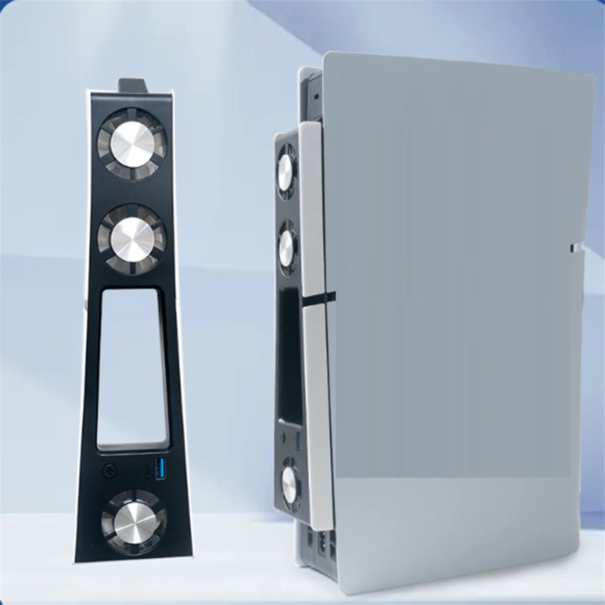 مروحة تبريد خفيفة RGB لوحدة التحكم النحيفة ، نظام تبريد هادئ ، 3 مراوح ، منفذ USB ، ملحقات الألعاب