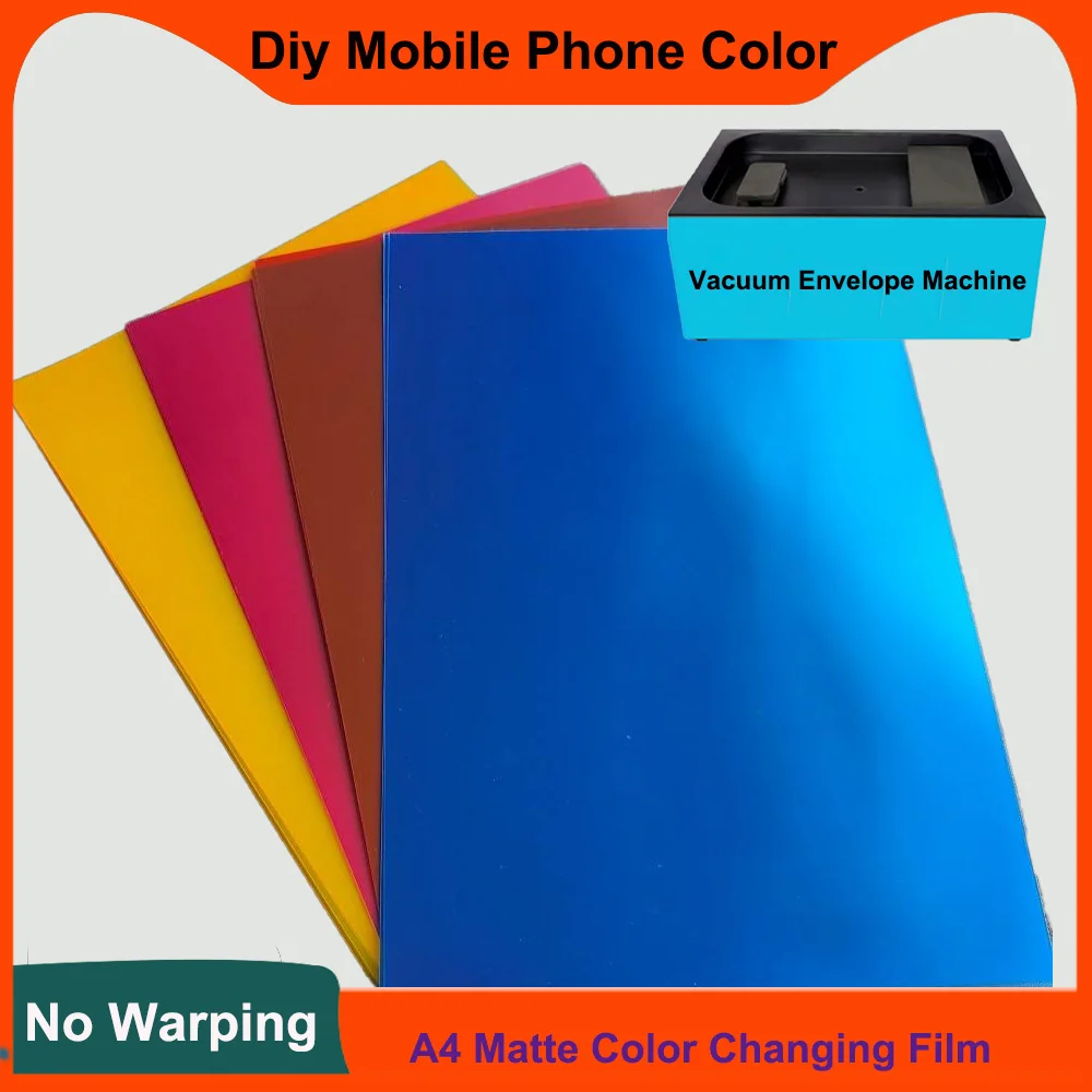 FONLYU A4 Matte Color Changing Films Envelope Machine Vacuum Film Coating Machine Mobile Phone for iPhone Samsung Redmi Oppo