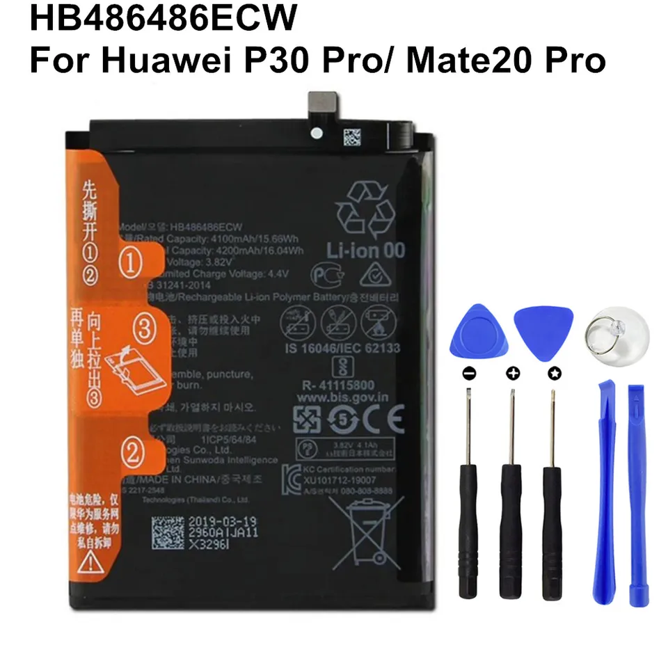 Runboss HB486486ECW Battery for Huawei P30 Pro, 4200mAh