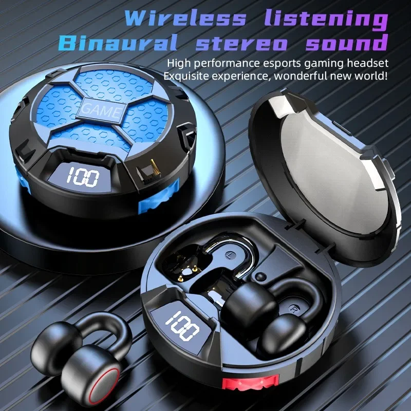 

TWS 5.3 K23 K24 Wireless Bluetooth Gaming Earbuds Clip-On Design Low Latency with Power Display for Android iOS Devices