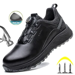 Insulation 6KV Black Leather Work Safety Shoes For Men Anti Smashing Steel Toe Cap Boots Non-slip Indestructible Male Footwear