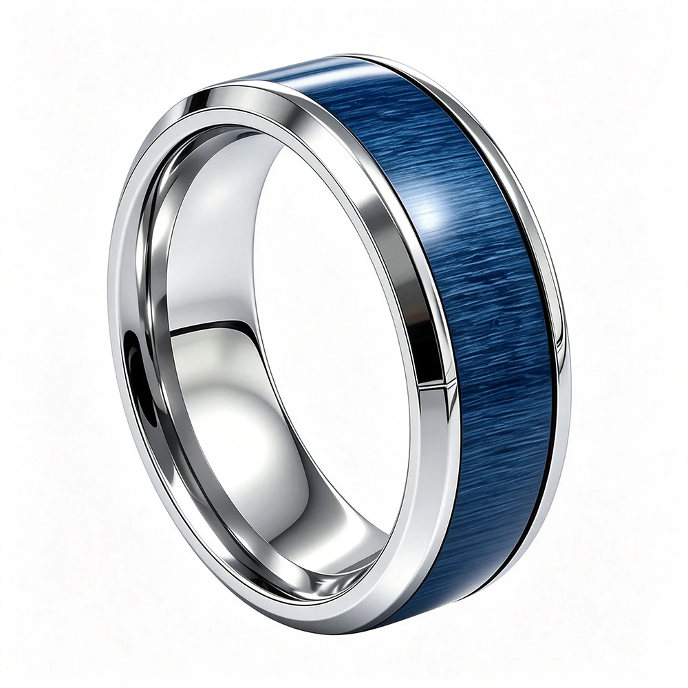 RFID T5577 125kHz Golden or Sliver Wood Grain Epoxy Resin Stainless Steel Ring,Rewritable TK4100/EM4305 Access Control Card