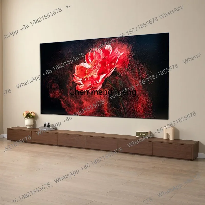 

Solid wood floor-to-ceiling TV cabinet, walnut modern minimalist Italian minimalist floor cabinet, ancient style