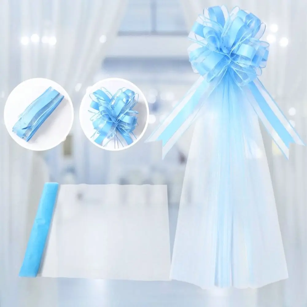 Wedding Chair Back Decoration Sash Chiffon Fabric Party Supplies Birthday Venue Layout Ornament Celebration