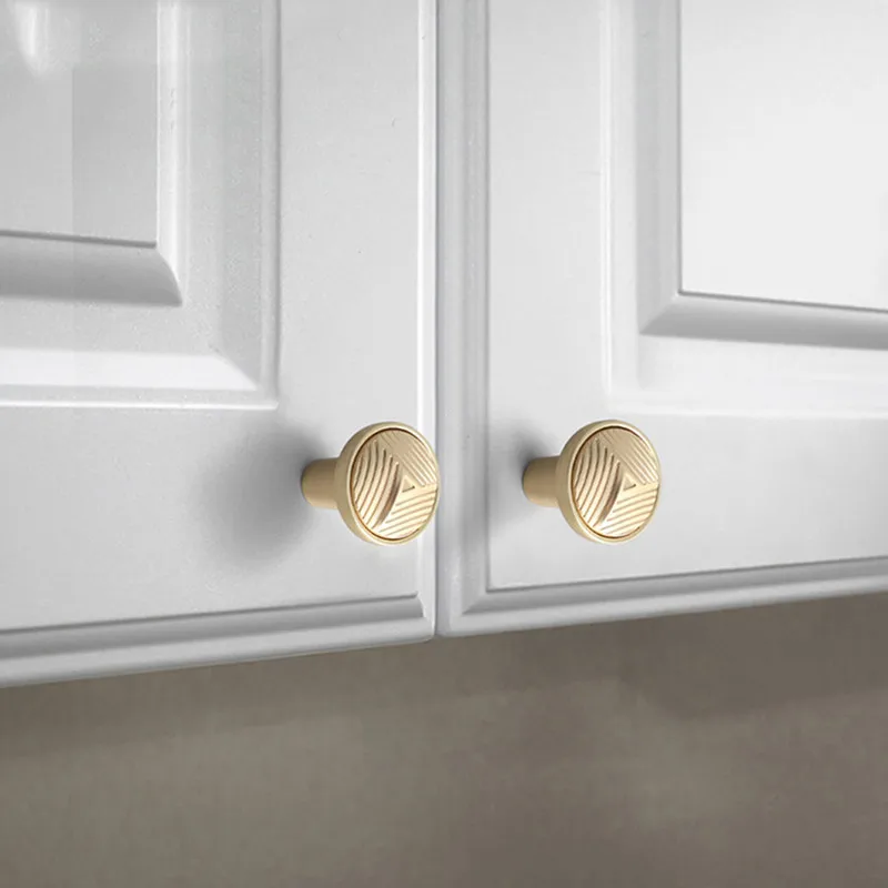 الذهب المطبخ خزانة مشروبات مقبض الباب خزانة غرفة النوم درج ثقب واحد مقبض سبائك الزنك لونين الربط الأثاث مقبض #3