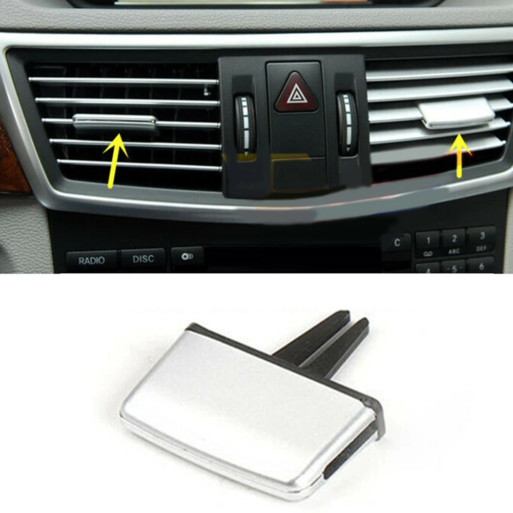 1x Silver Front Correct Connector For Mercedes-Benz Paddle Clip W212 S212 E-Class 4DR 2009-13 A/C Air Vent High Grade