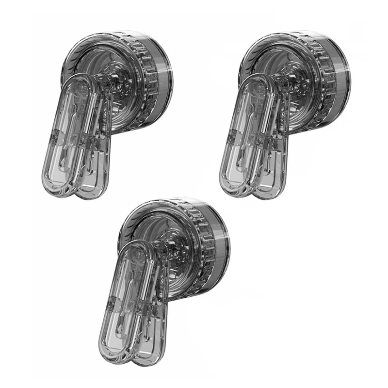 3PCS Rotating Suction Cup Storage Clips Hooks For Hanging Home Office Accessories (C)