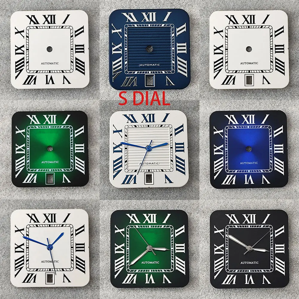 27 مللي متر NH35 الطلب مربع الطلب سان روما ساعة مزدوجة حافظة قابلة للطي مشبك NH35 NH36 ساعة يد تعمل بالحركة اكسسوارات