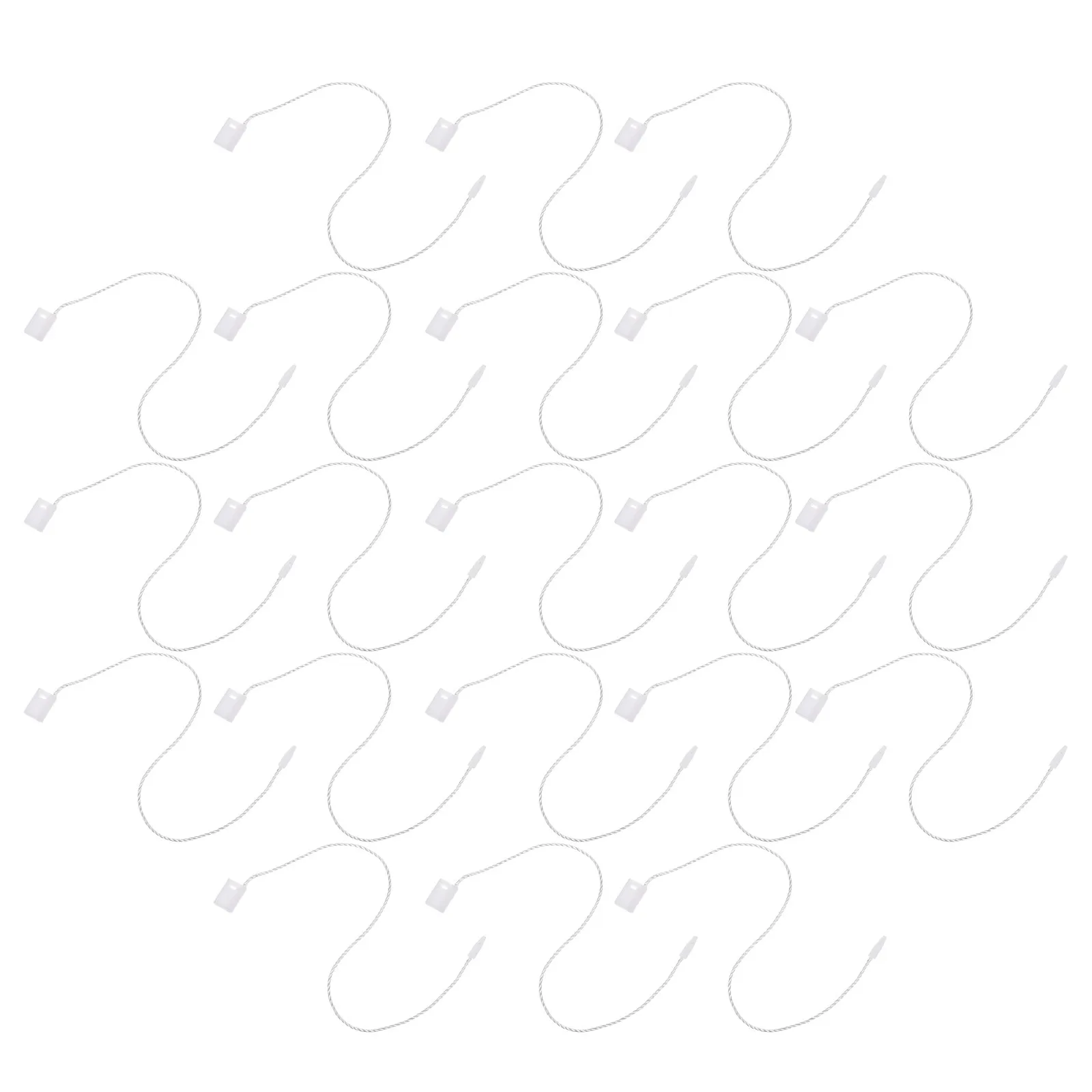 1000Pcs Hanging Tag Loop Snap Lock Plastic String Easy Attach Garment Label Fasteners Price Tag Loop for Clothes Luggage