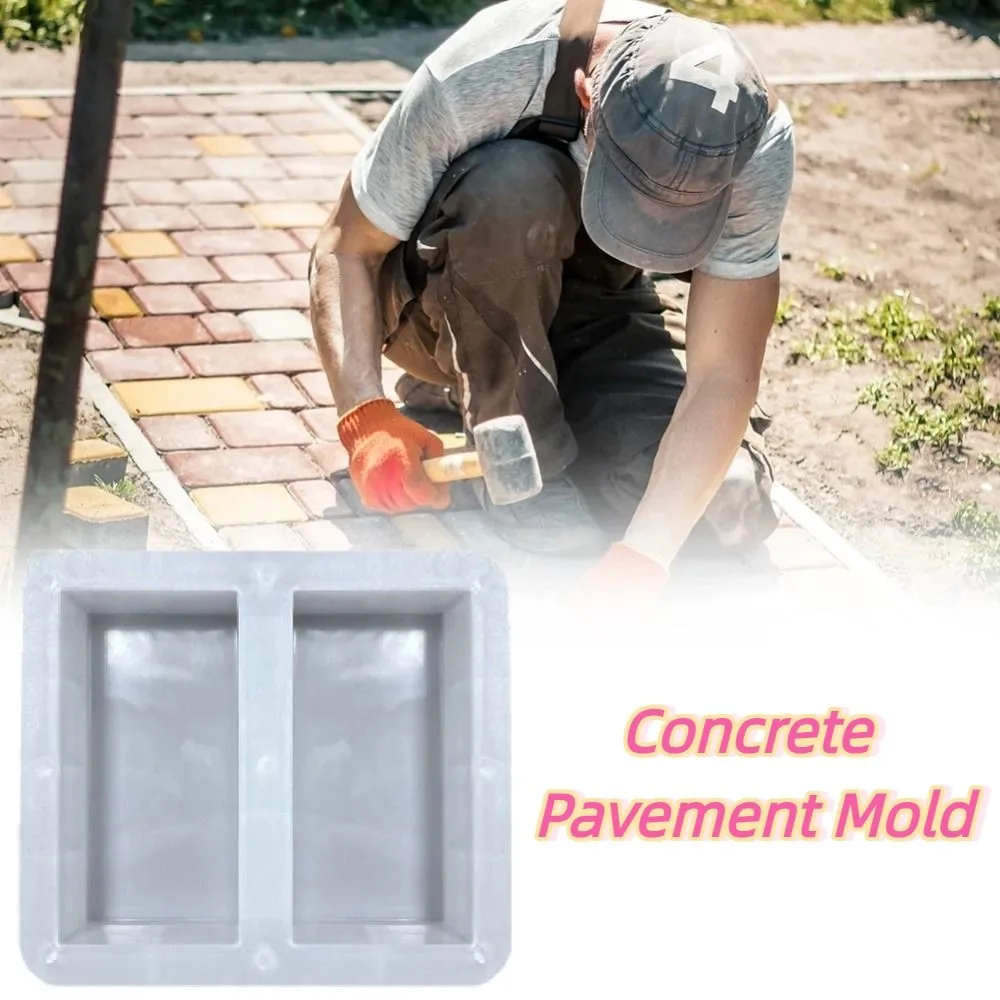

DIY Paving Cement Mold 20x10cm Plastic Concrete Pavement Mold Durable Manual Operation Brick Stone Mold Home Path