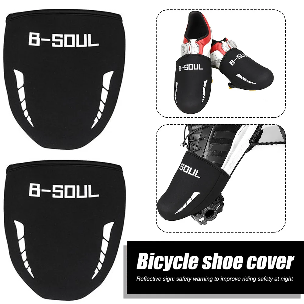 

1Pair Outdoor Sports Cycling Toe Cover Bike Shoe Waterproof Bicycle Protector Warmer Boot Cover Black Elastane Case for Shoes