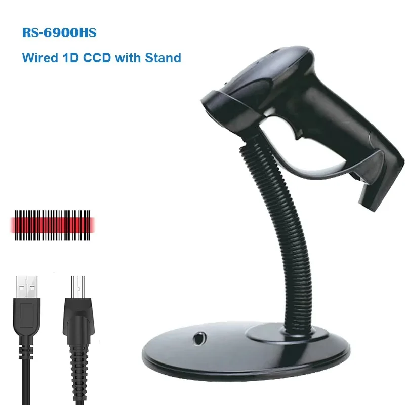 RS6900WD Handheld 2D Wireless Barcode Scanner Reader with USB Cradle Receiver Charging Base - Portable 1D Bar Code Scanning