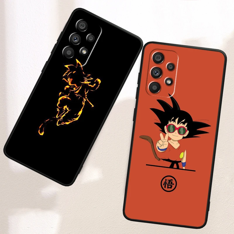 Anime D-Dragon Ball Z Logo Art For Samsung A53 A52 A33 A32 A51 A71 A21S A13 A73 A55 A22 A23 A35 A72 A54 A12 5G Black Funda