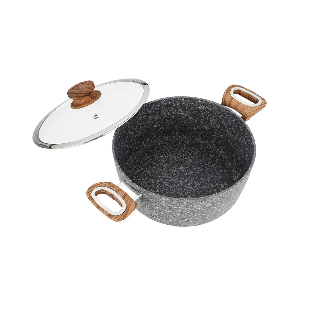 

%a for High Quality Stone Pressed aluminum cooking Pot Nonstick Granite Coating Cookware Set