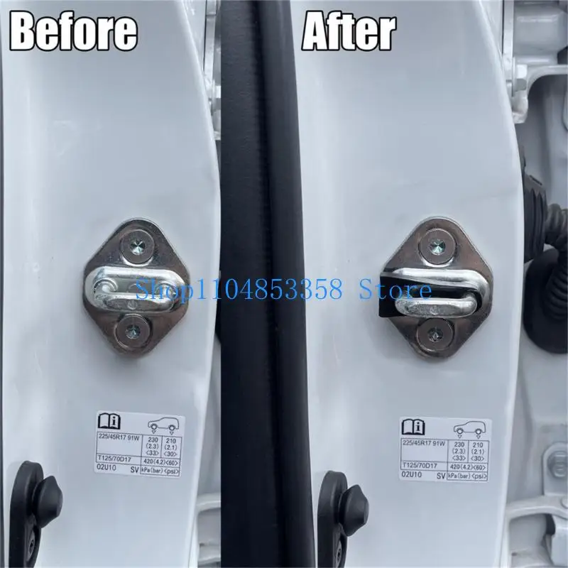 652F 4Pcs Door Lock Sound Deadener Damper Soundproofing Quiet Buffer Car Part Damping Protector Cushion