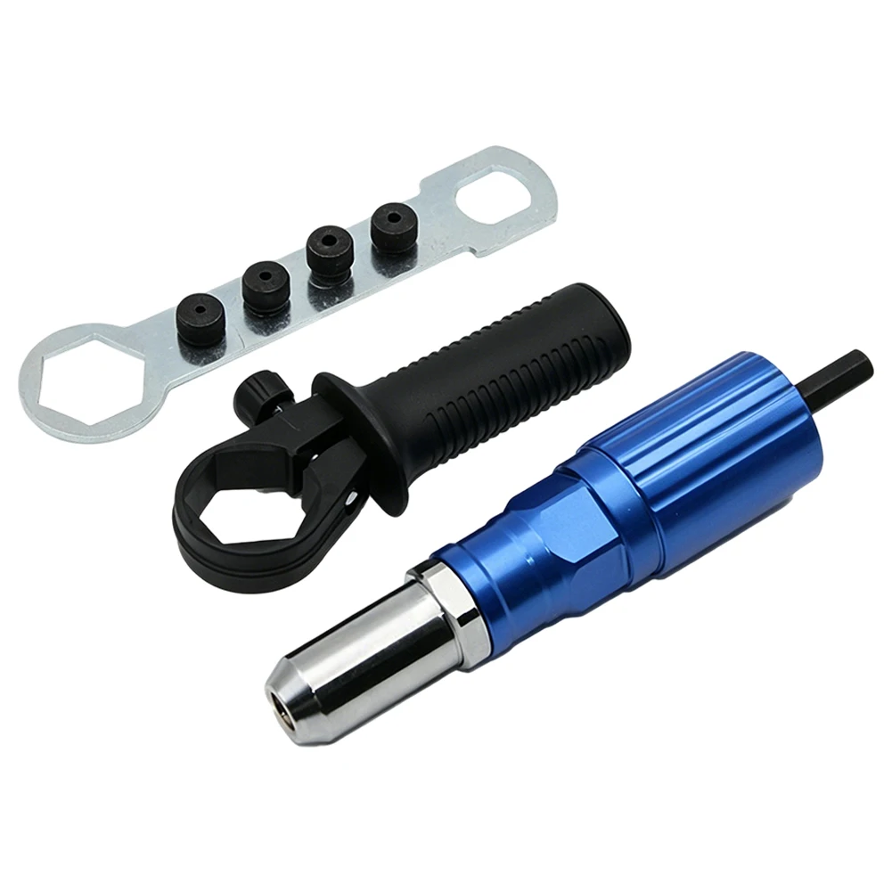 Aluminum Alloy Blind Rivet Adapter Kit Quick Change Conversion Head Set For Electric Rivet Power Tool Accessories