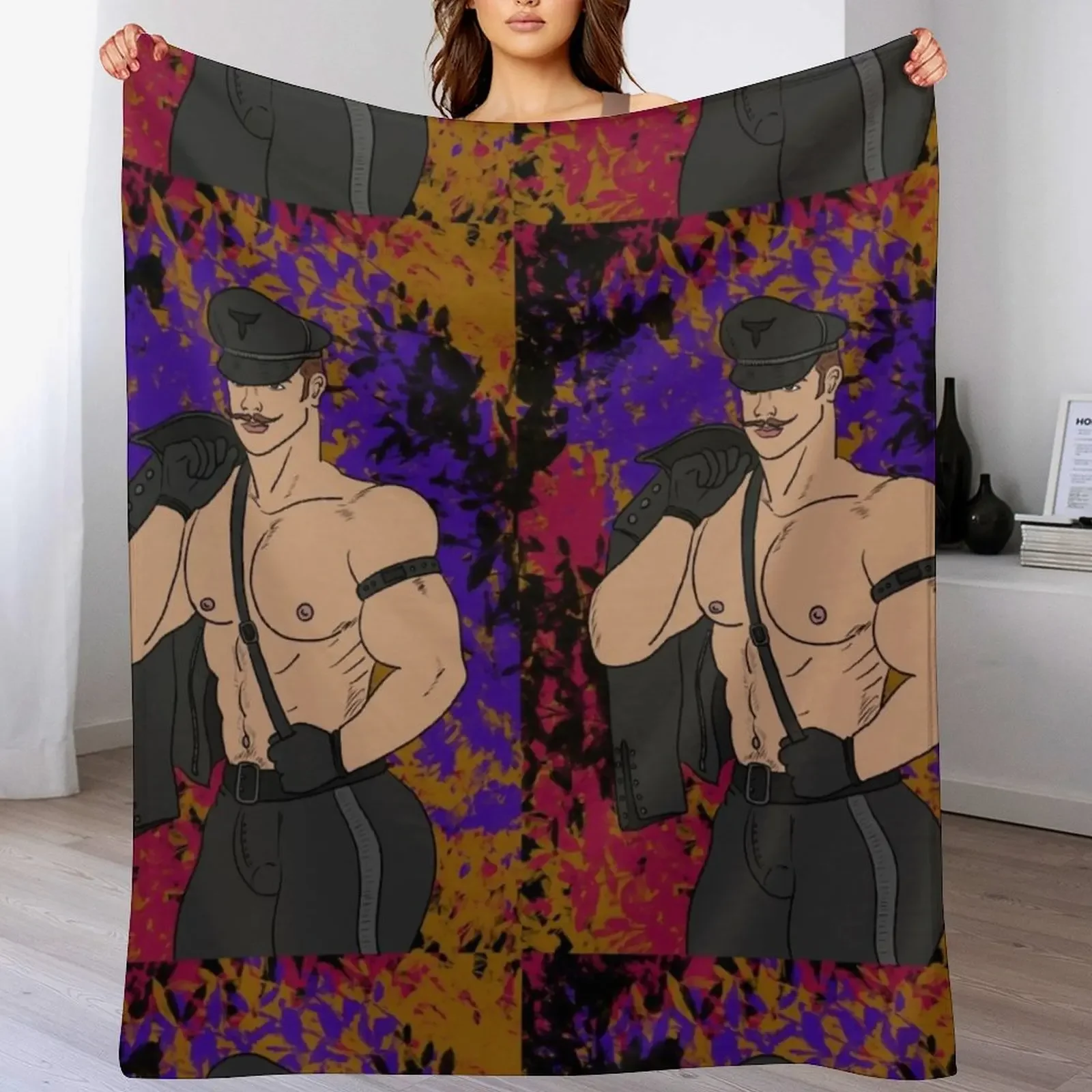 

Tom of Finland (Darkside) Throw Blanket Flannel Fleece Soft Warm Throw Blanket