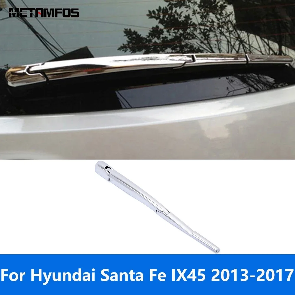 

Rear Window Wiper Cover Trim For Hyundai Santa Fe IX45 2013-2015 2016 2017 Chrome Windshield Wash Strip Exterior Accessories