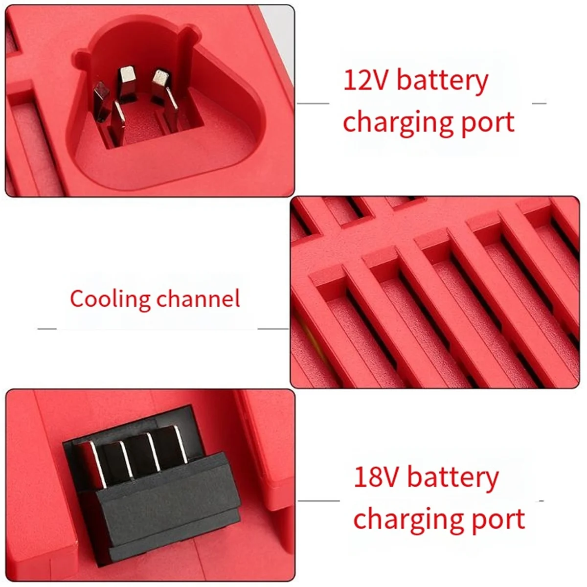 Imagem -03 - Multipurpose Li-ion Battery Charger para Milwaukee us Plug M12-m18