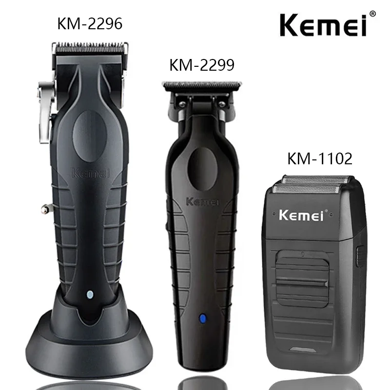 Kemei KM-2296 KM-2299 KM-1102 Professional Hair Clipper Kit Electric Shaver Male Hair Cutting Machine Men’s Trimmer Machine CE