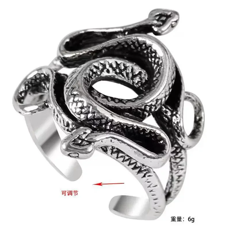 New Fashion Men Natural Born Killers Ring Snake Totem Rings Pharaoh's Snake Ring Hip Hop Punk Party Jewelry Wholesale