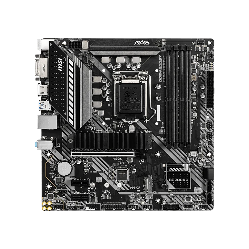 اللوحة الأم MSI MAG B460M BAZOOKA LGA 1200 Intel B460 SATA 6Gb/s Micro ATX Intel