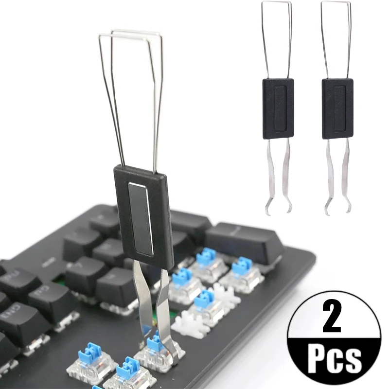 2In1 Key Switch Puller Stainless Steel Keycap Puller For Mechanical Keyboard Key Cap Removal Tool Replacement Repair Kit