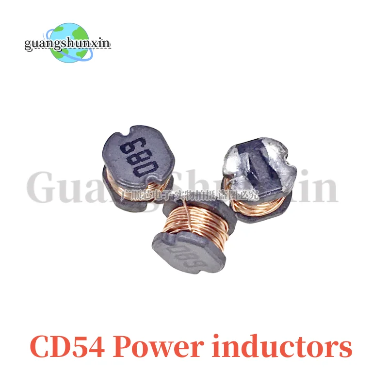 Buah CD54 Poitktor Daya SMD, 2.2, 3.3, 4.7, 6.8, 10, 15, 22, 47, 100, 150, 220, 330, 470UH, 20 pièces