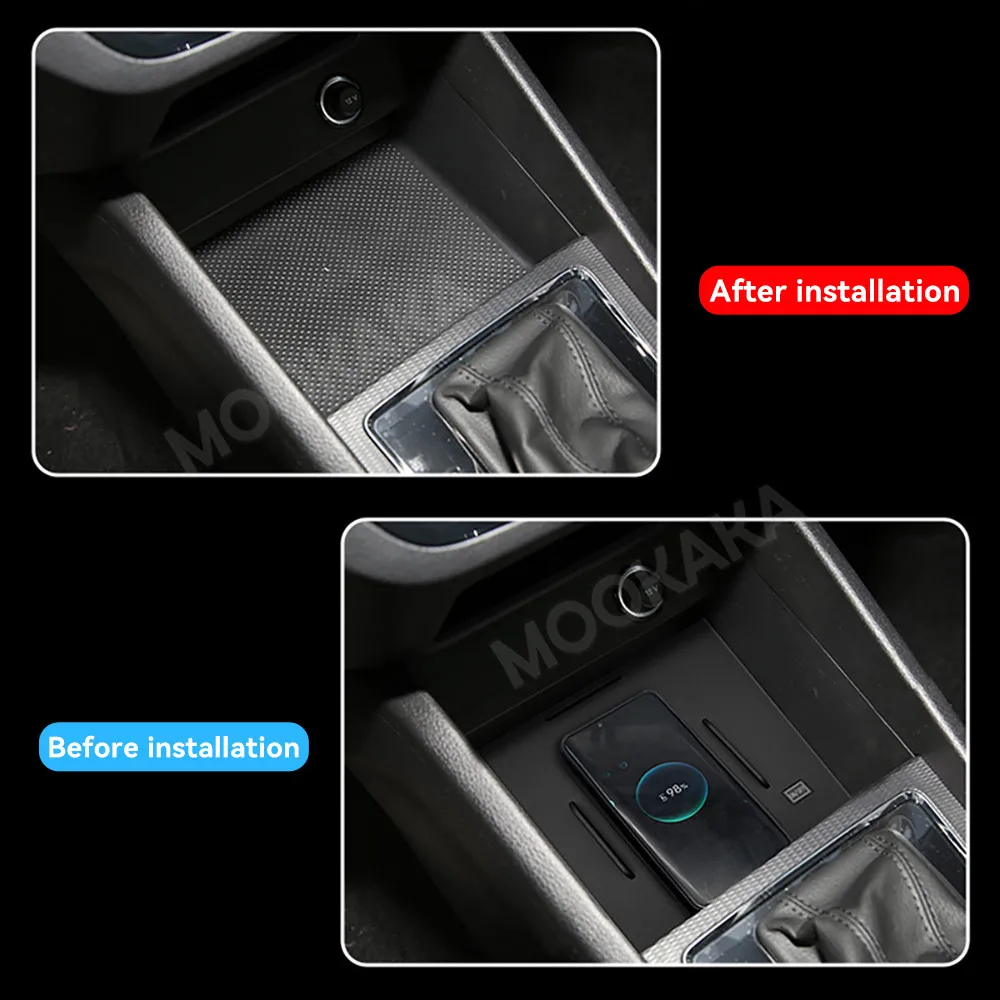 For Skoda Kamiq 2018-2025 Quick QI Car Wireless Charger Fast Charging Intelligent Infrared Phone Dashboard