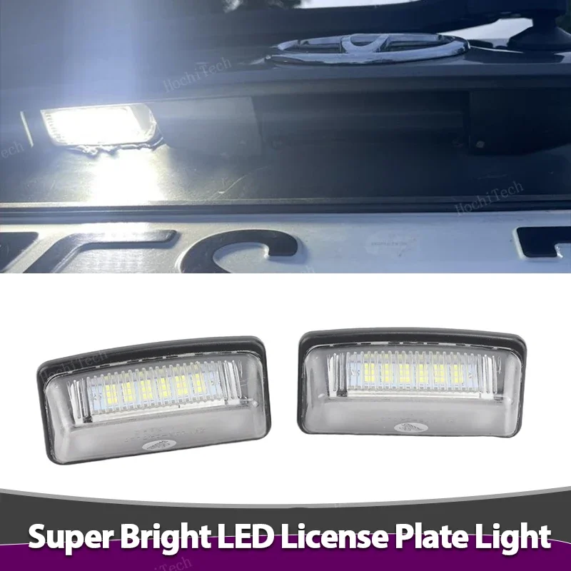 2PCS License Plate Light Rear Number Plate Lamp Upgrade for Toyota Alphard Wish Noah Voxy Estima Caldina Corolla Crown  Previa