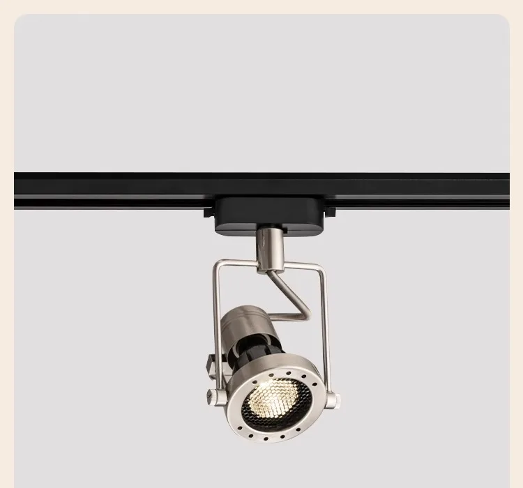 Led Track Light Industrial Style Rail Spot Light Aluminum Brushed Nickel Color Ceiling Lamp Whole Full Set 3 4 Lights Wall Wash