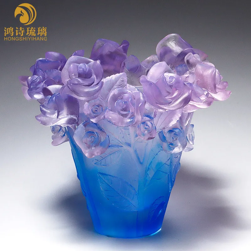 New Glazed Art Ornaments, Rose Vases, Home Ornaments, Handicrafts, Living Room Practical Gifts, Handmade Decoration