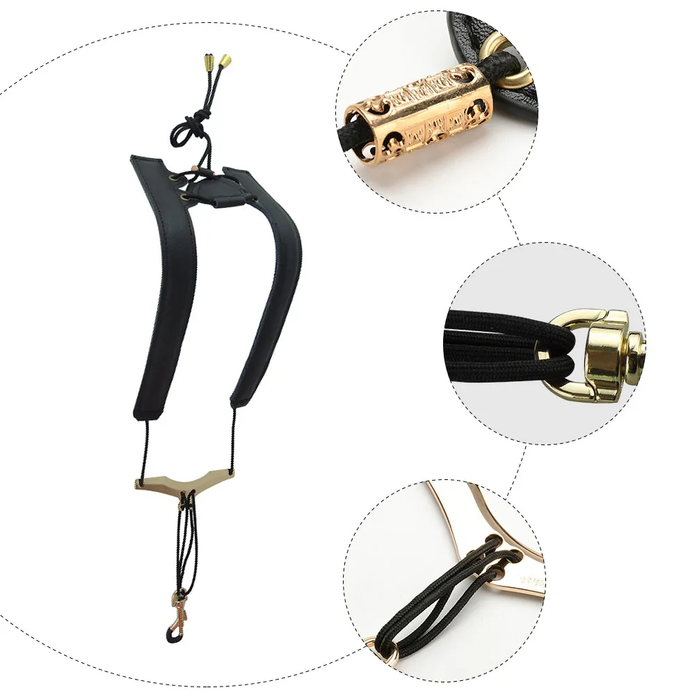 

Saxophone Strap Double Shoulder Neck Straps Alto Tenor Clarinet for and Nylon Harness Child