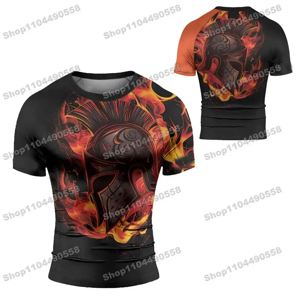 N225th أنواع حديثا طفح الحرس تصفح الشاطئ تي شيرت ملابس السباحة الغوص رياضة قصيرة الأكمام MMA BJJ الرجال جيو جيتسو اللياقة البدنية مجموعات