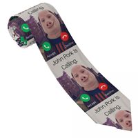 John Pork Is Calling Fuuny Answer Call Phone Tie Wedding Neck Ties Adult Cool Necktie Accessories Great Quality Collar Tie
