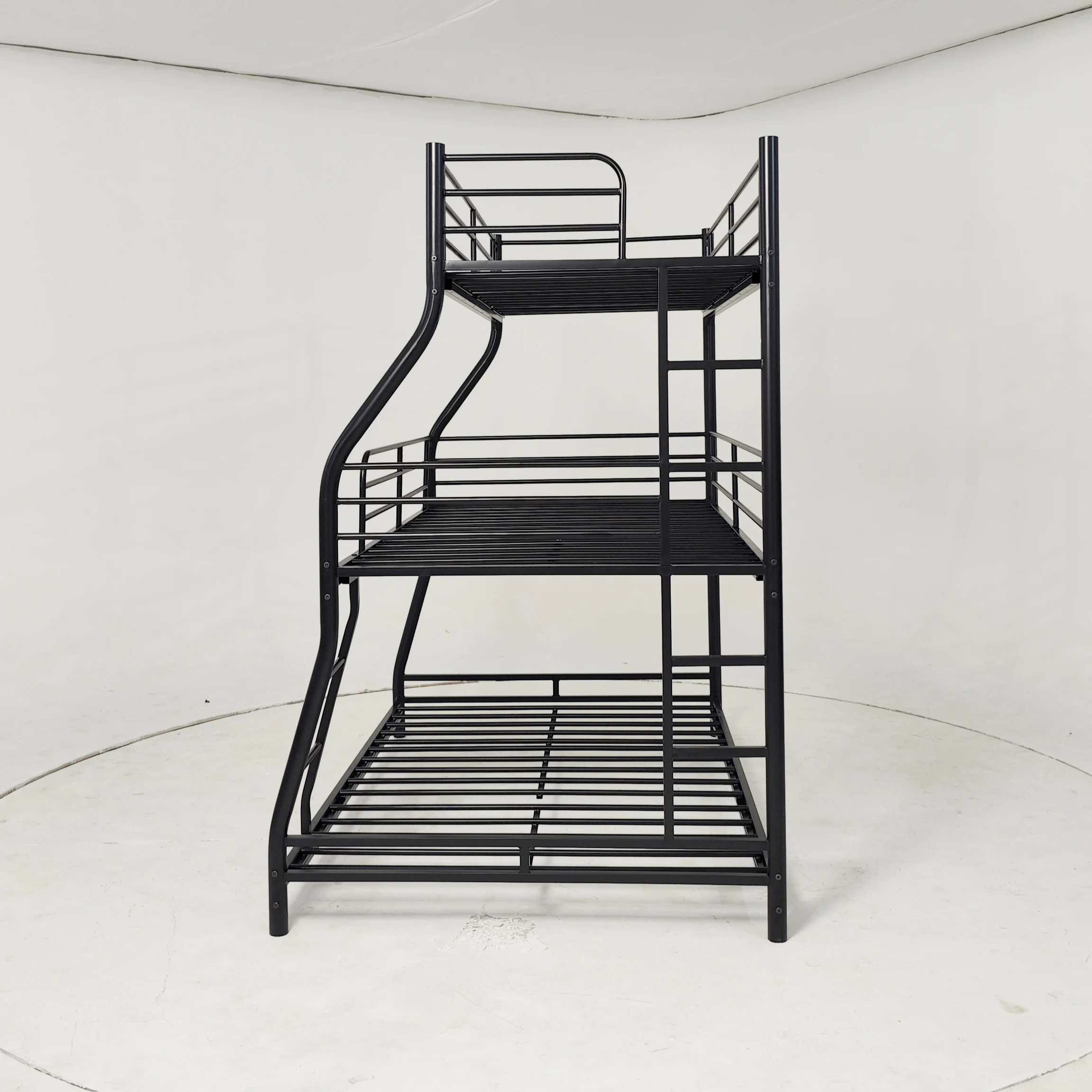 ￥%Factory Price Modern Bedroom Furniture Bunk Bed 3 Layers Bed for Triple Metal Bed Frame