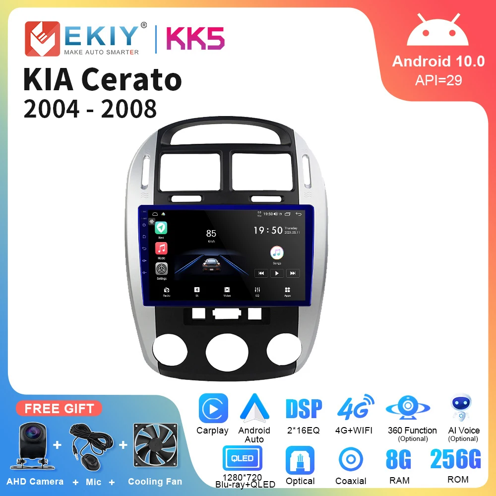 

EKIY KK5 2 Din Android Auto Radio For Kia Cerato 1 LD 2004 - 2008 GPS Navi Multimedia Video Player Stereo Carplay DVD Head Unit