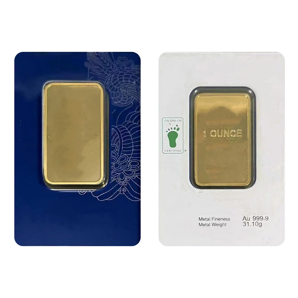 Nieuwe 2026 Paard 1oz Gouden Staafje Verguld Messing Staafjes Niet-Magnetisch Met Rode Zegel Verpakking Ambachten Voor Collectie Cadeau