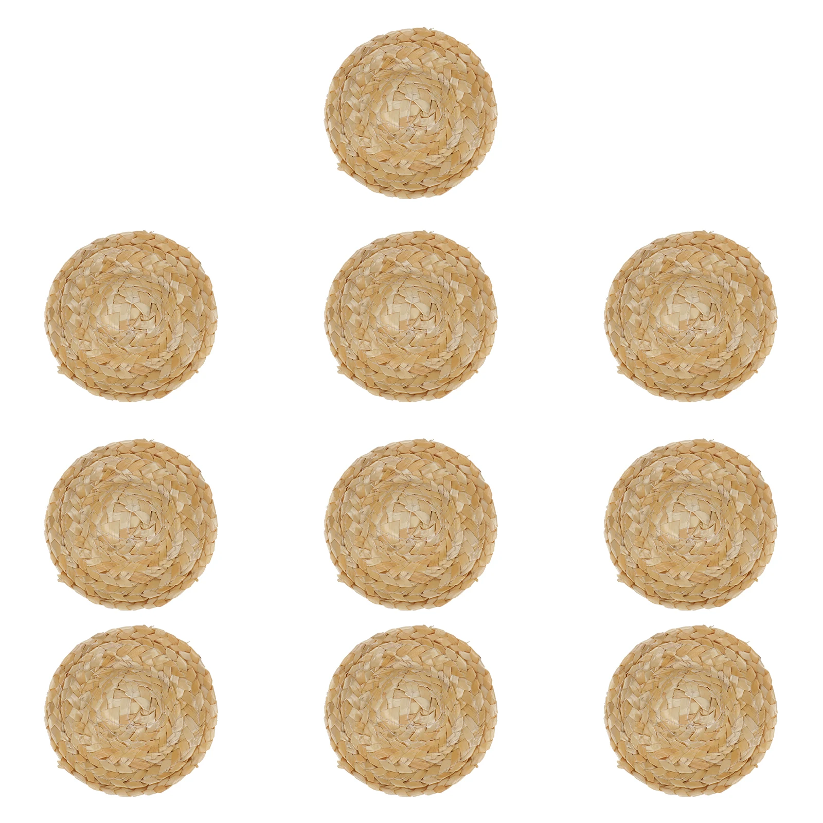 

10 Pcs Mini Straw Witch Hats Long Term Women Hats Table Photos Gifts Accessories