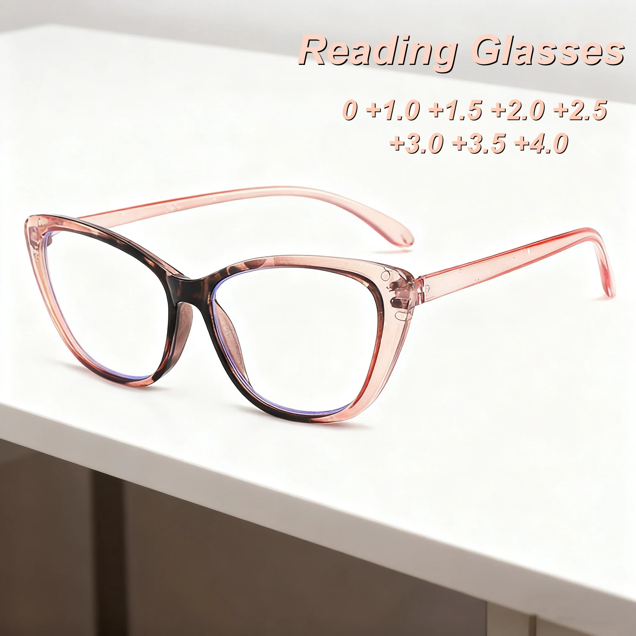 

New Fashionable Personalized Cat Eye Women's Reading Glasses Retro Neutral Premium Luxury Versatile Anti Blue Light Glasses